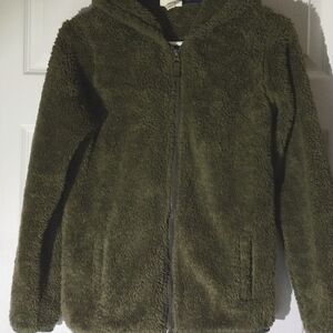Cat & Jack SZ Lg Faux Fur Zip Up Jacket w/Hood